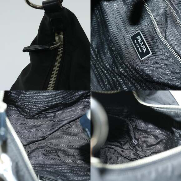 PRADA Shoulder Bag Nylon Black - Picture 11 of 12